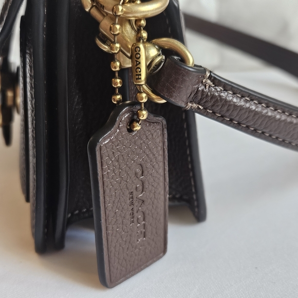 Coach Maple Pebbled Tabby 20 Leather Shoulder Bag with Gold Tone Hardware - Picture 5 of 16